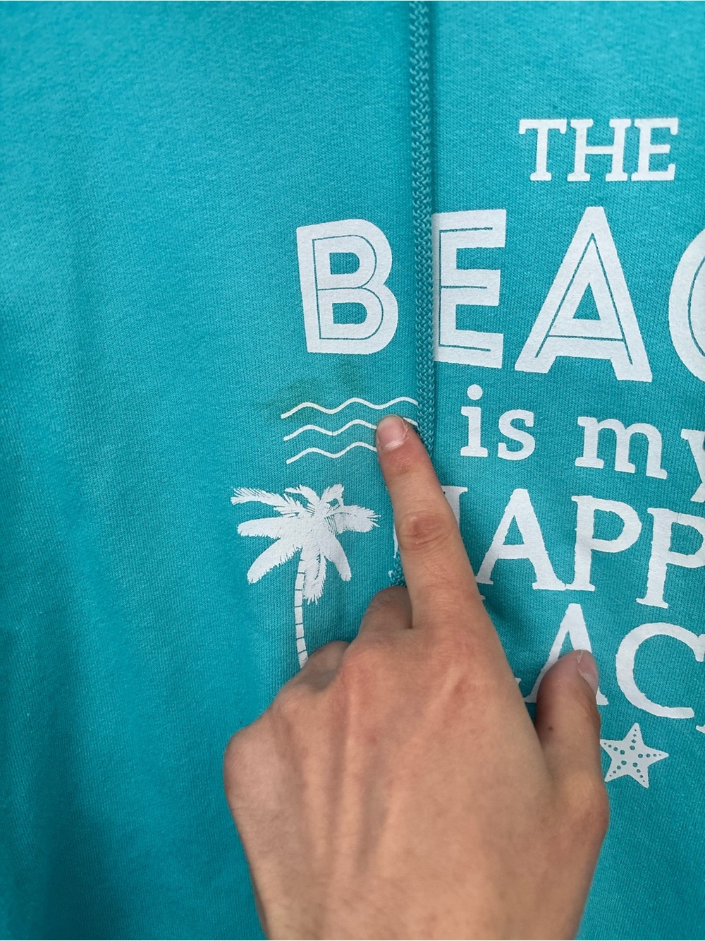 Jerzees Teal Pullover Hoodie with Drawstring - Picture 4 of 4
